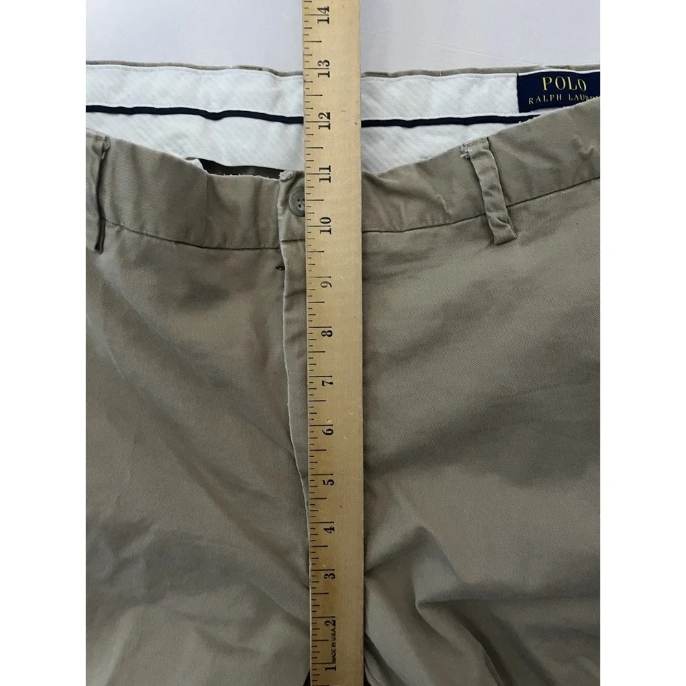 Polo Ralph Lauren Stretch Classic Fit Chino Pants Men's 36x34 Beige Flat Front